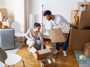 New Home Buyers unpacking boxes